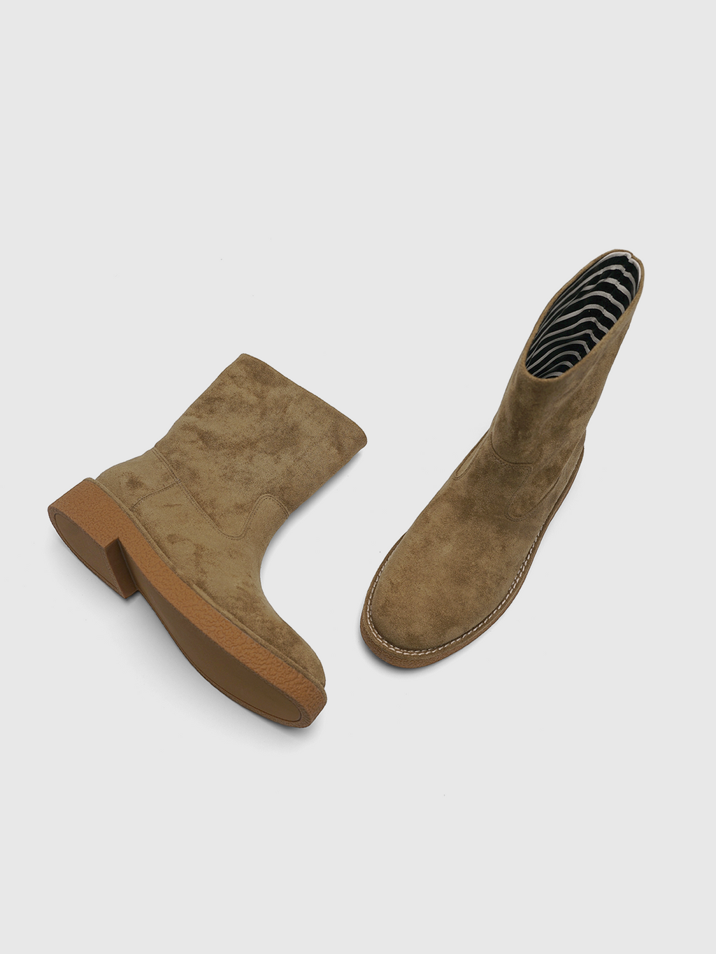 Cihi Estrella Suede Stripe Foldable Ankle Boots