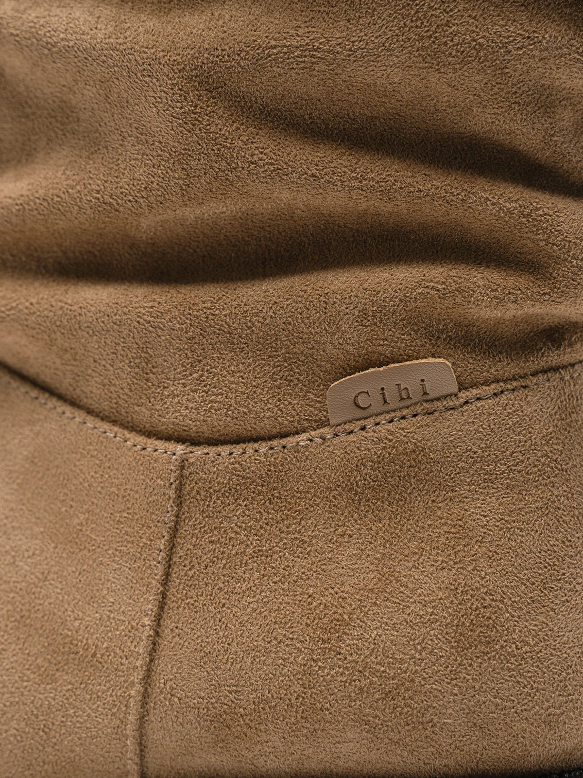 Cihi Fjaka Ruched Suede Round Toe Boots