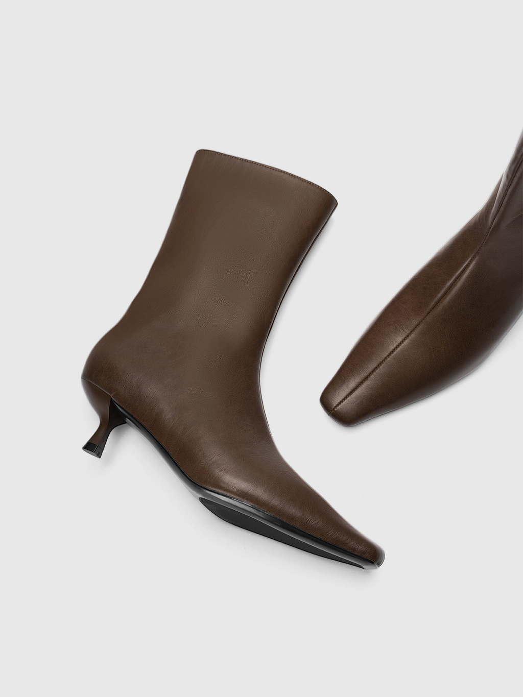 Cihi Oakmoss Side Zip Kitten Heel Boots