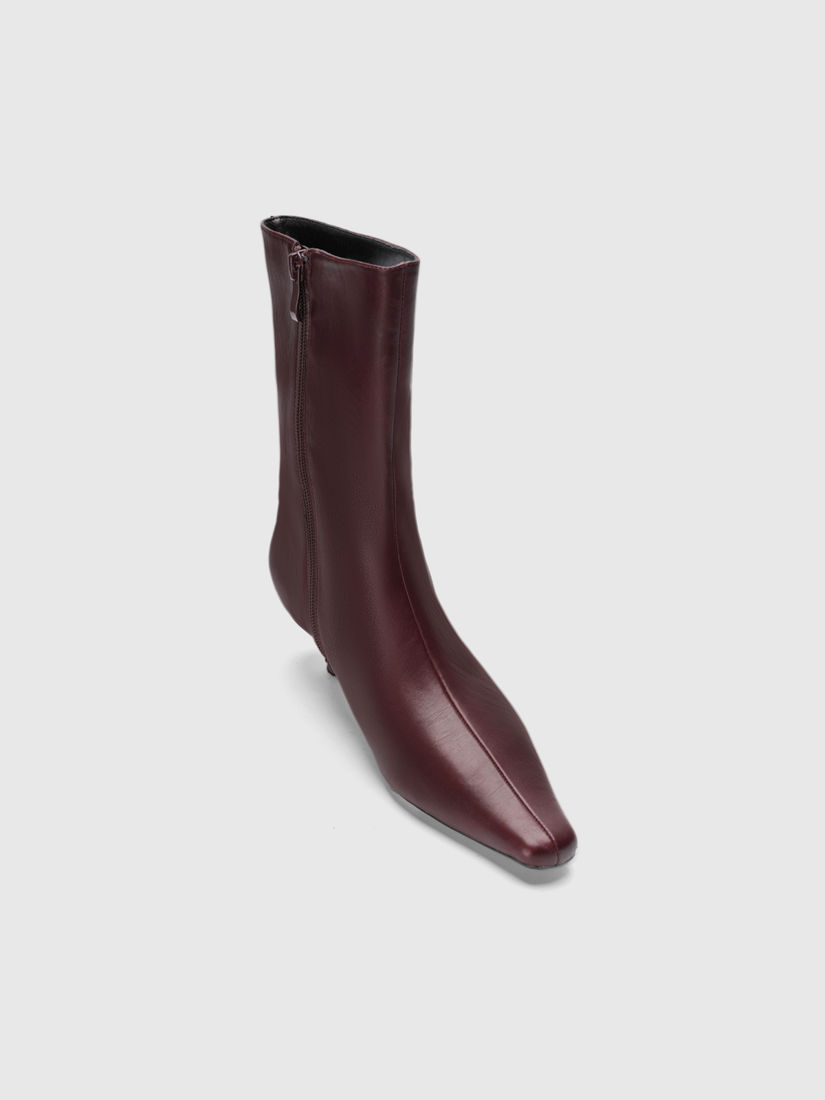 Cihi Oakmoss Side Zip Kitten Heel Boots