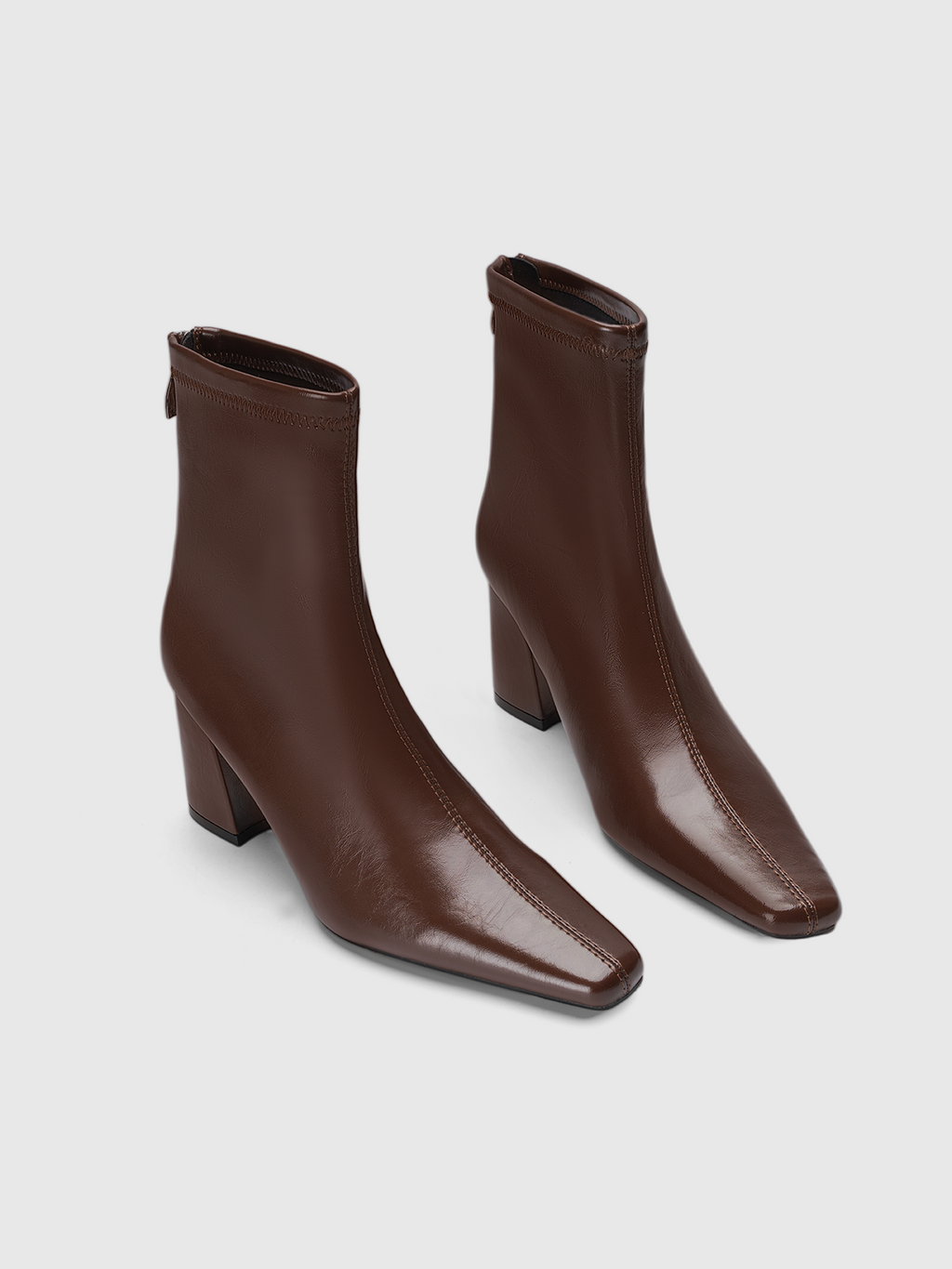 Cihi Sharp Square-Toe Block-Heel