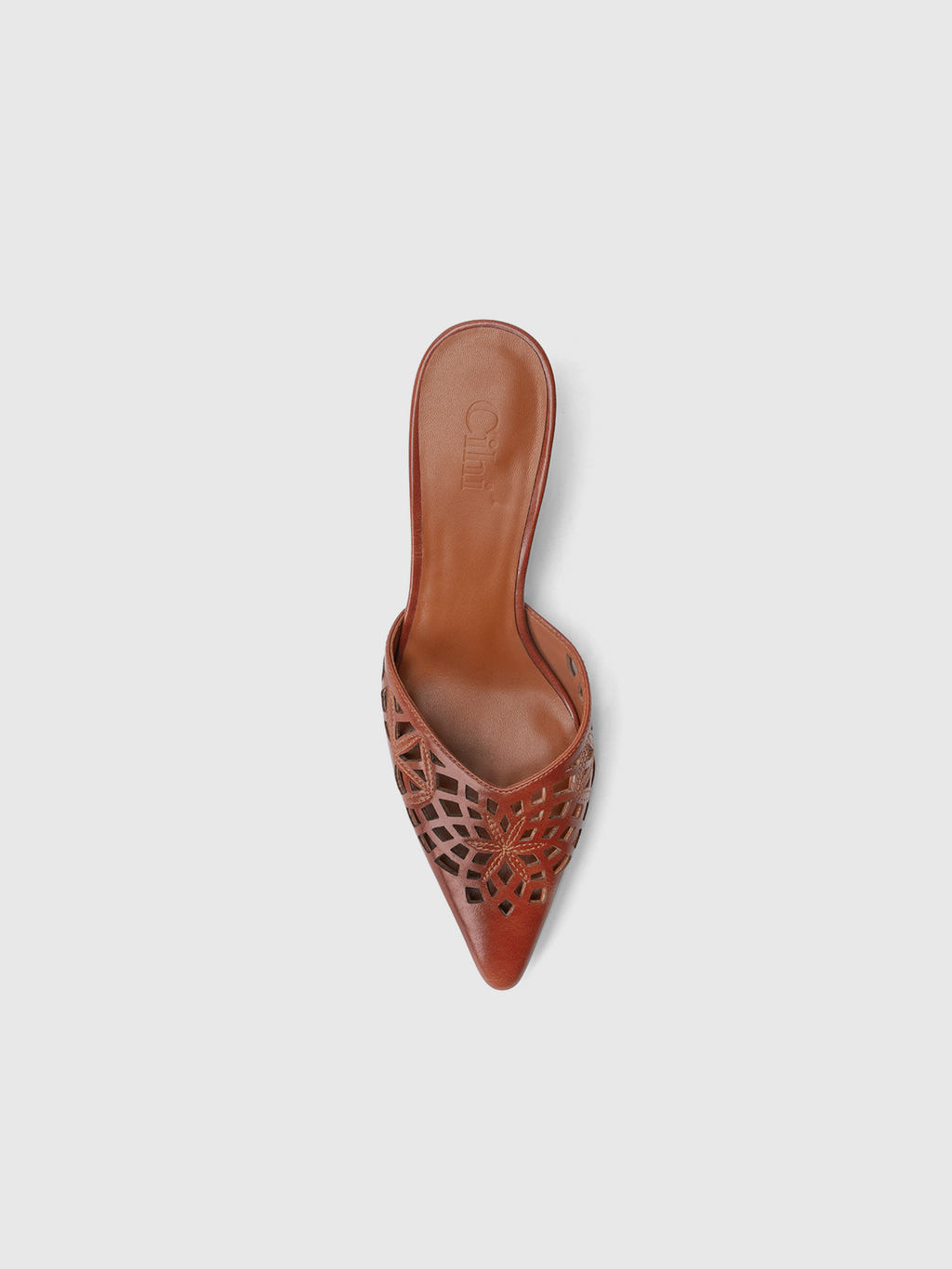 Cihi Architectural Floral Kitten-Heel