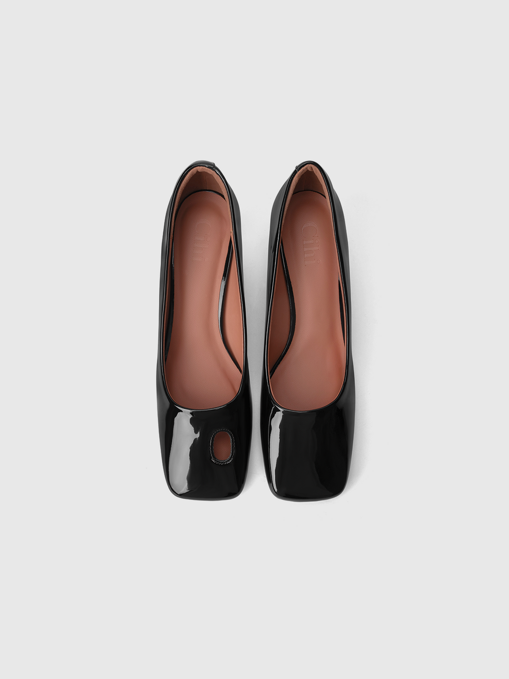 Cihi Elegant Square-Toe Kitten-Heel