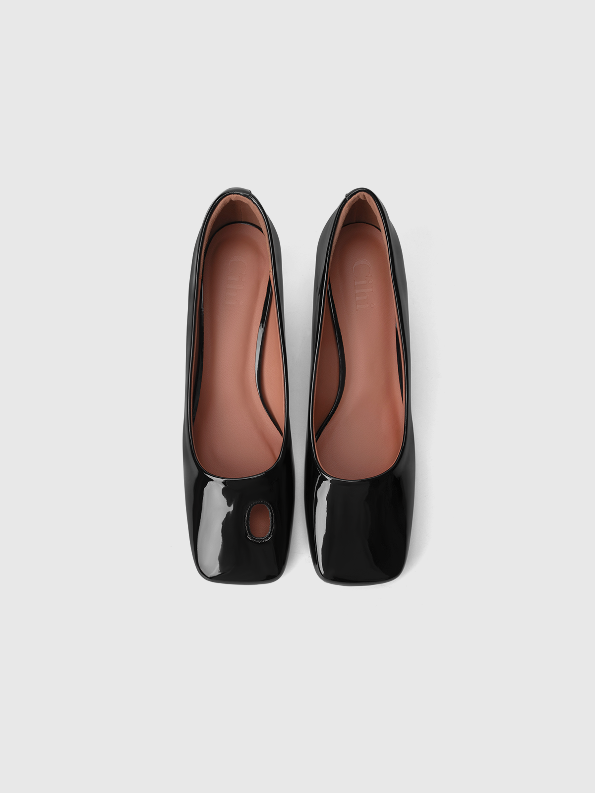 Cihi Elegant Square-Toe Kitten-Heel