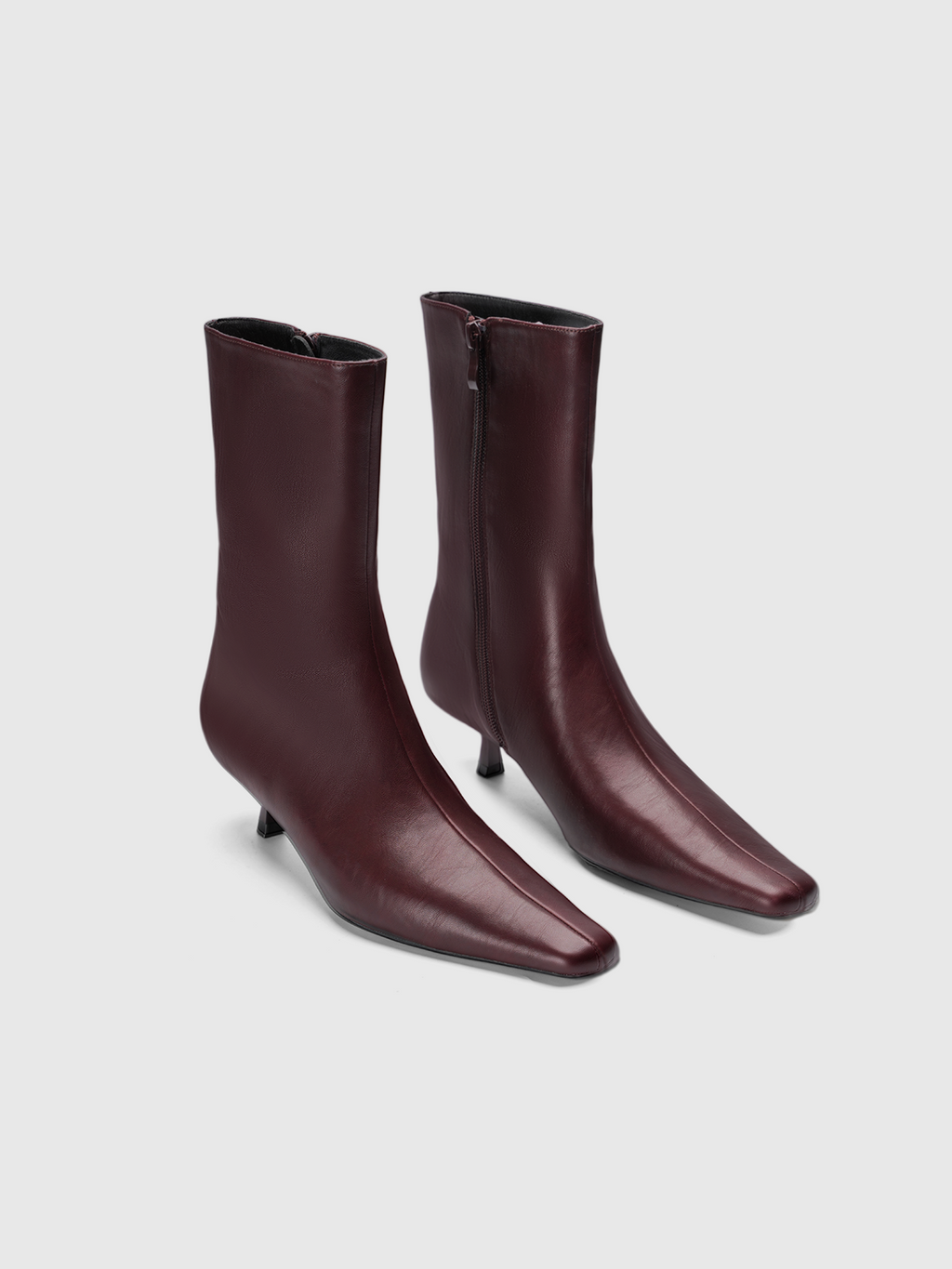 Cihi Oakmoss Side Zip Kitten Heel Boots