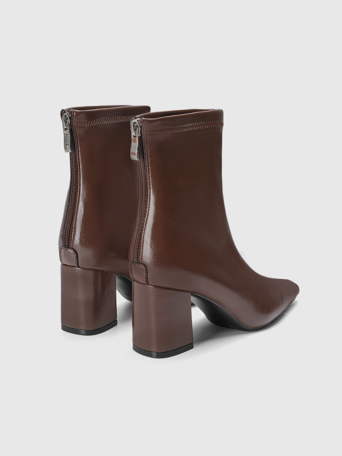 Cihi Sharp Square-Toe Block-Heel