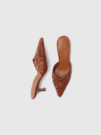 Cihi Architectural Floral Kitten-Heel