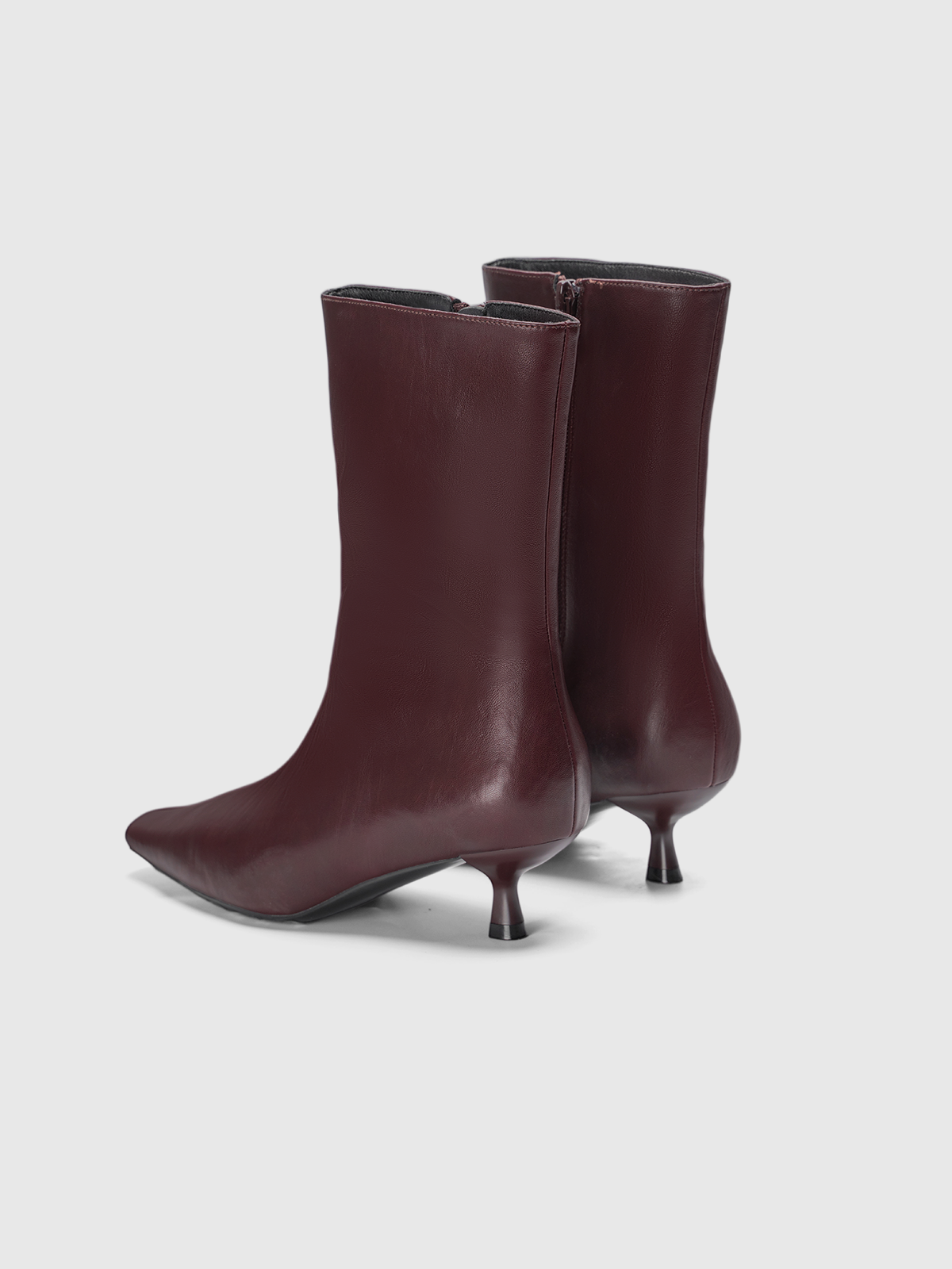 Cihi Oakmoss Side Zip Kitten Heel Boots