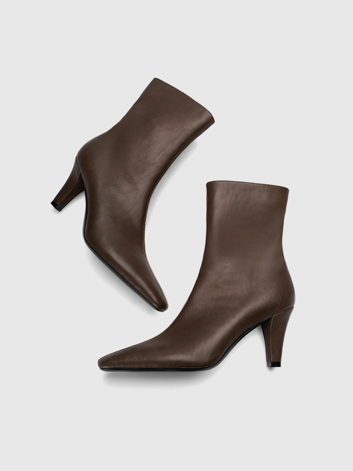 Cihi Minimal Tapered Heel Mid-Calf Boots