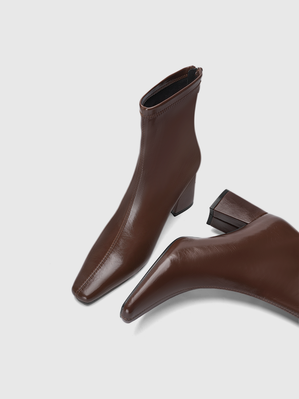 Cihi Sharp Square-Toe Block-Heel