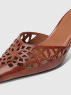 Cihi Architectural Floral Kitten-Heel