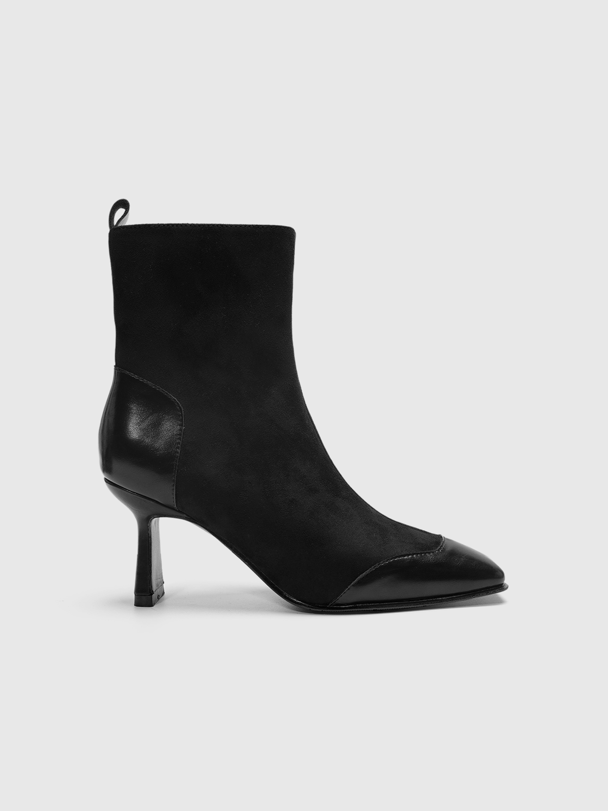 Cihi Vintage Colorblock Square-Toe Ankle Boots