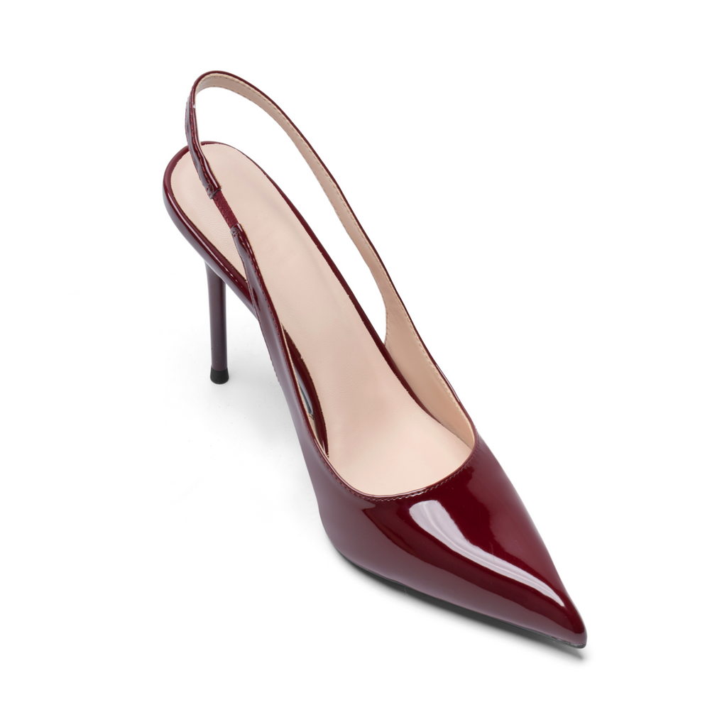 Cihi Lambskin Mirror Pointed-Toe Pumps
