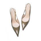 Cihi Lambskin Mirror Pointed-Toe Pumps