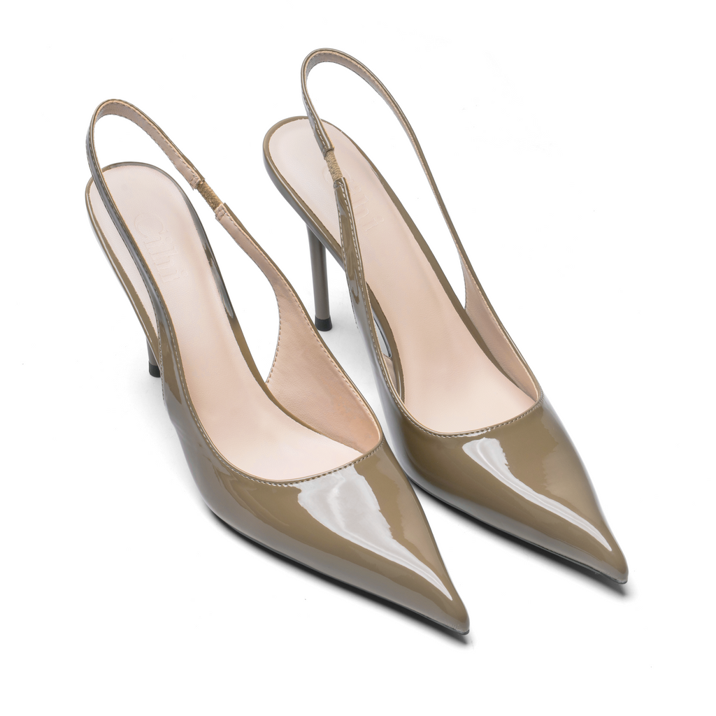 Cihi Lambskin Mirror Pointed-Toe Pumps