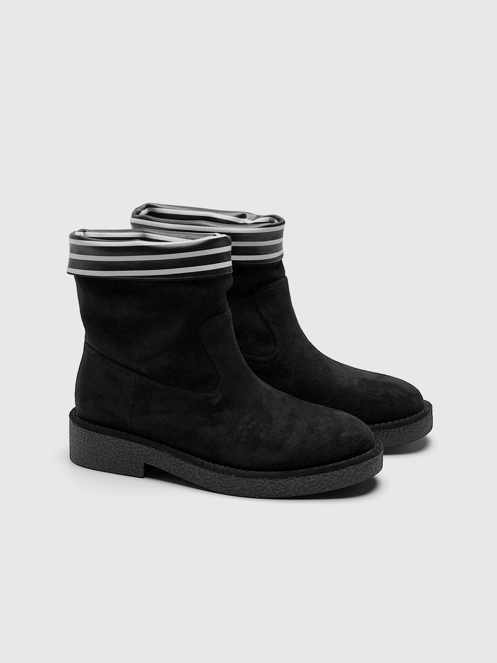 Cihi Estrella Suede Stripe Foldable Ankle Boots