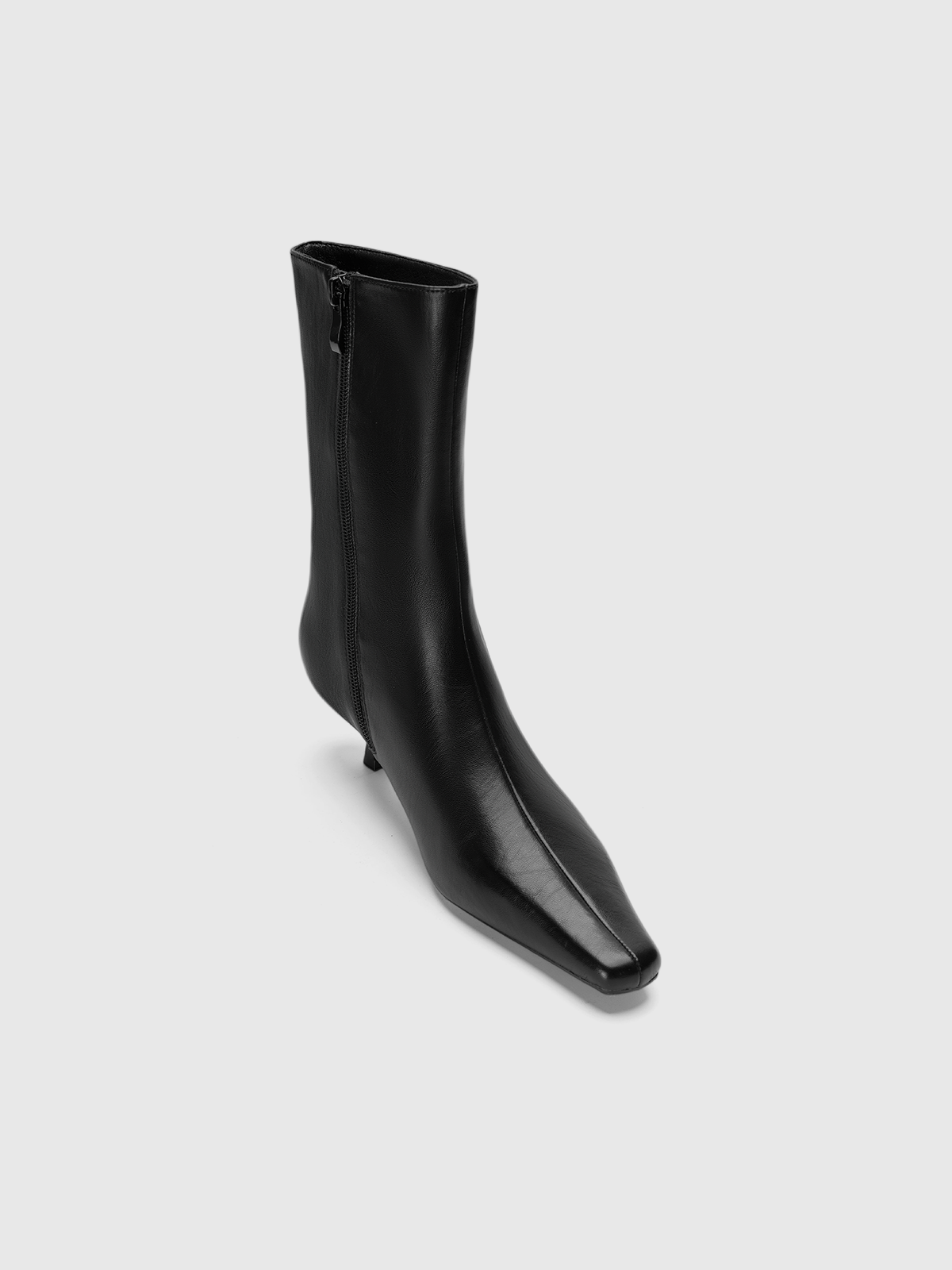 Cihi Oakmoss Side Zip Kitten Heel Boots