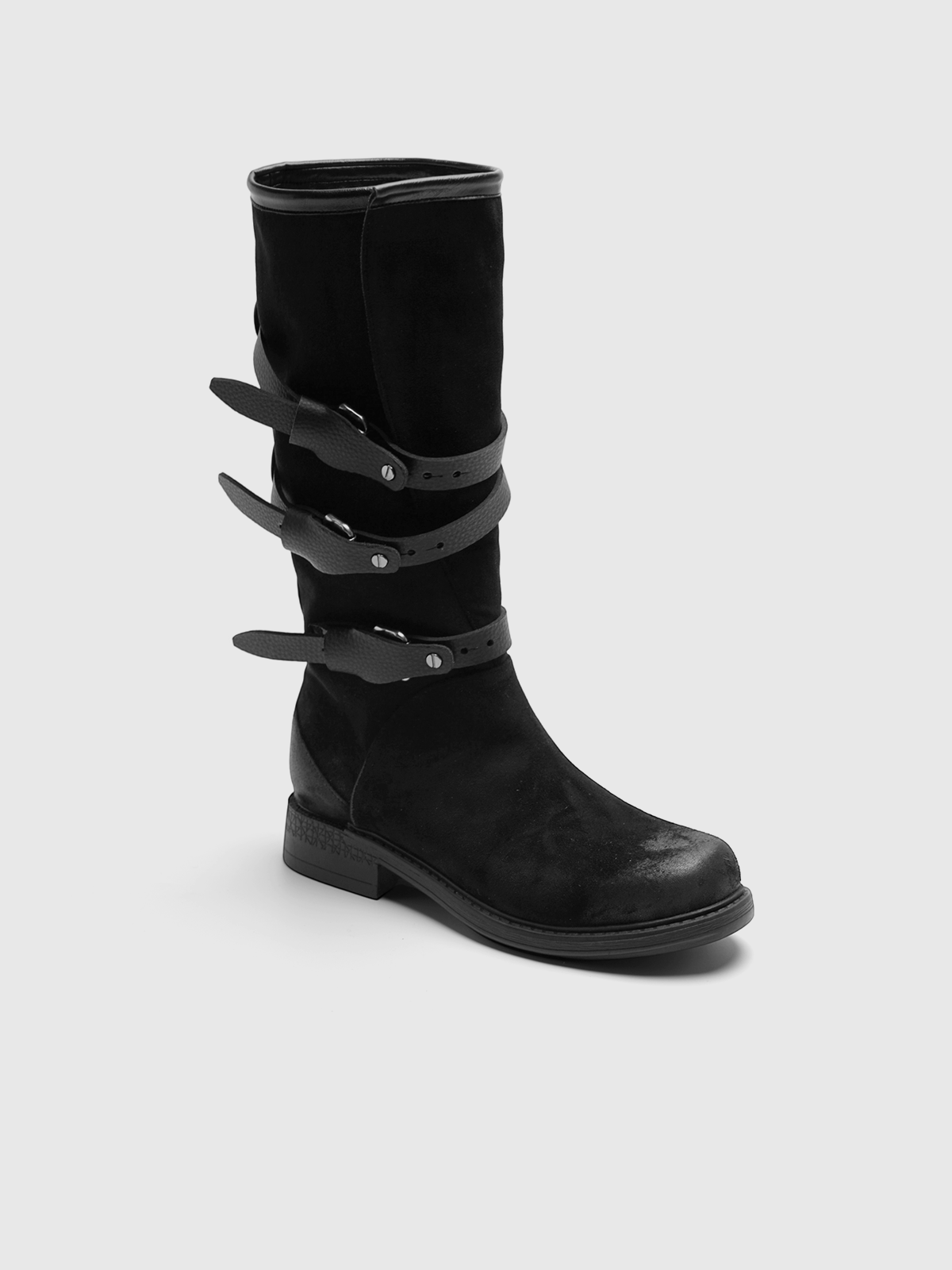 Cihi Vintage Burnished Block-Heel