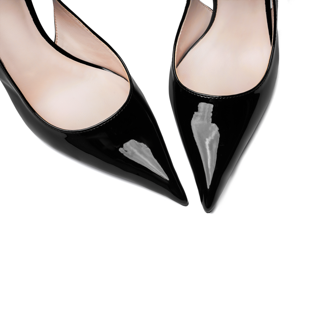 Cihi Lambskin Mirror Pointed-Toe Pumps
