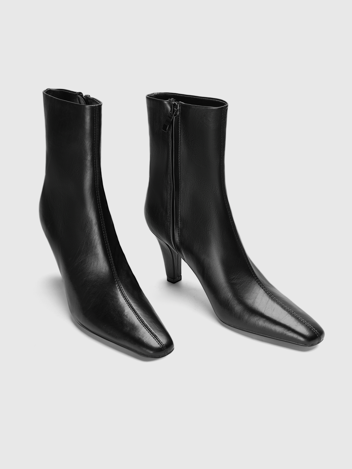 Cihi Minimal Tapered Heel Mid-Calf Boots