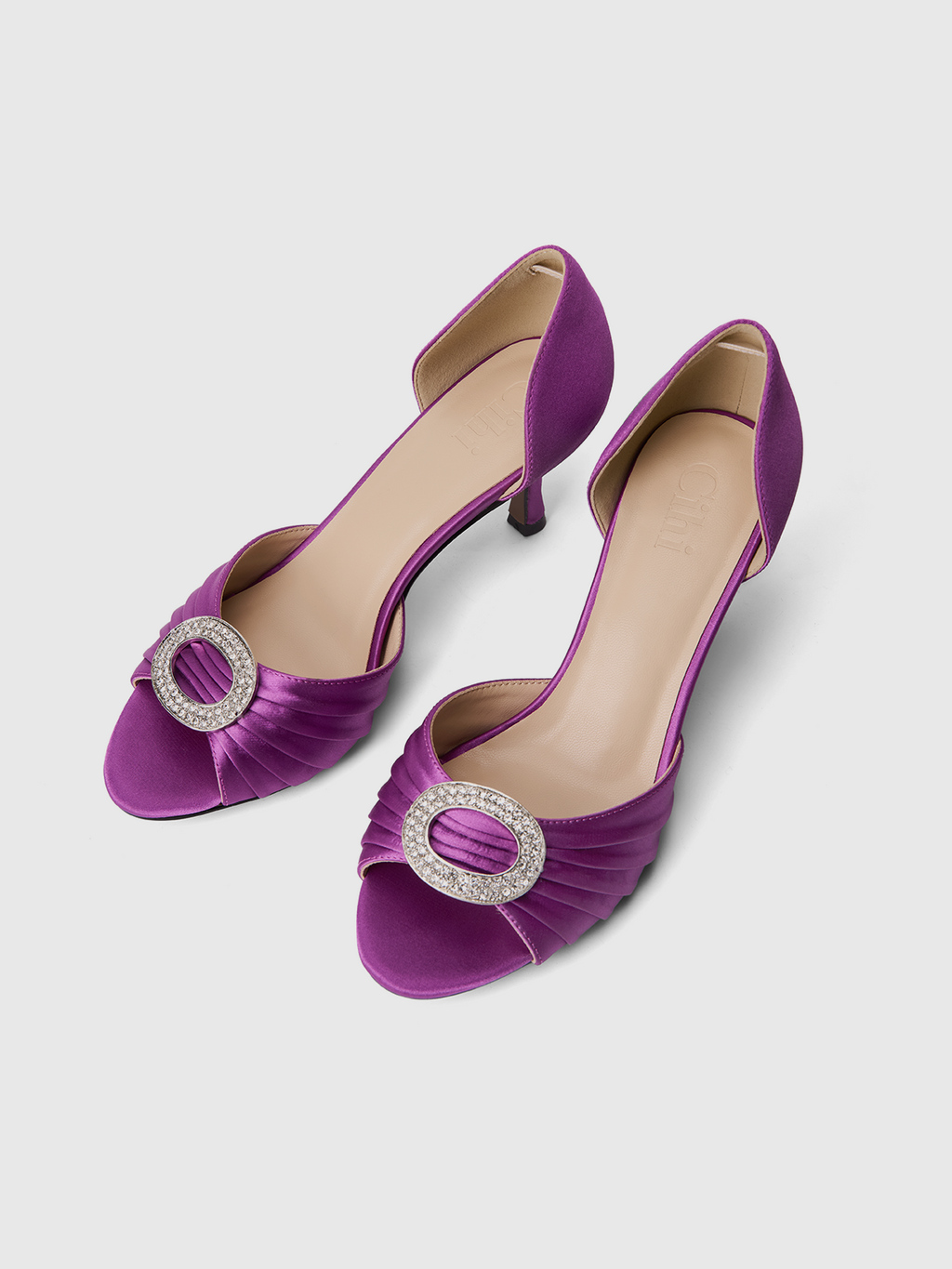 Cihi Elegant Ruched Open-Toe