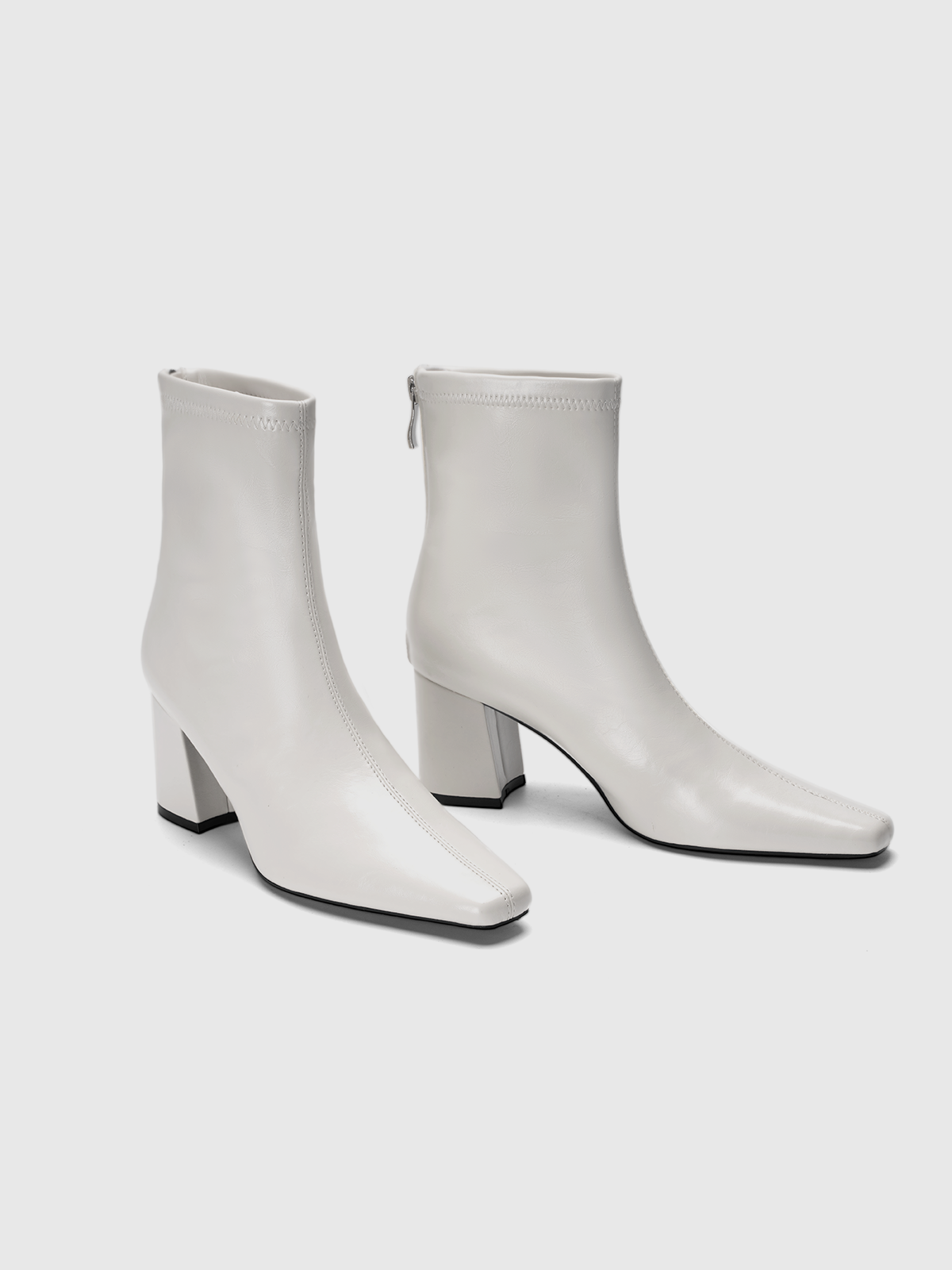 Cihi Sharp Square-Toe Block-Heel