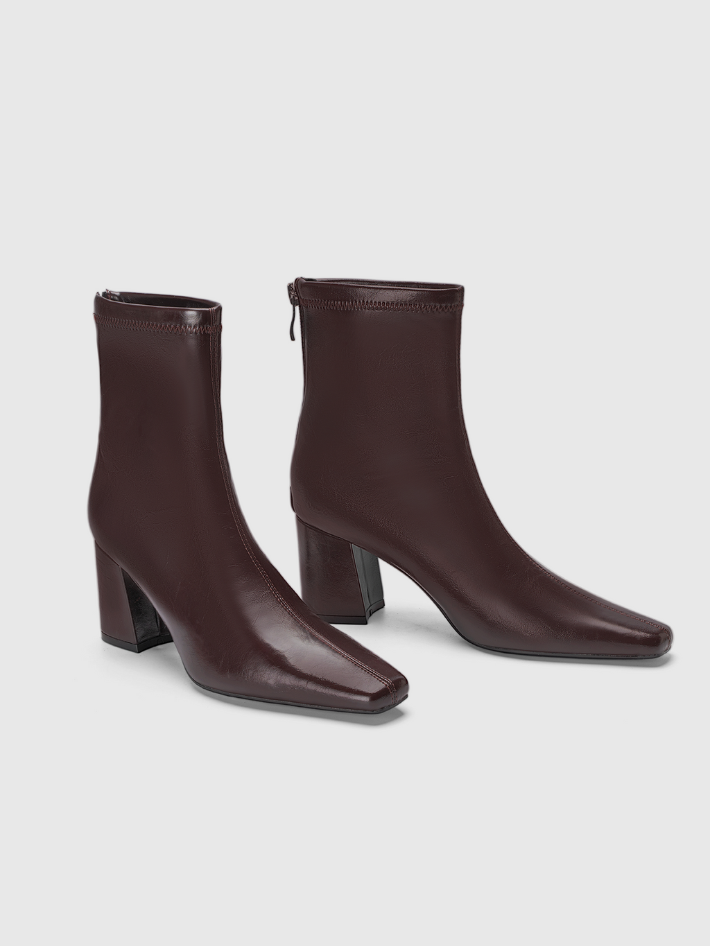 Cihi Sharp Square-Toe Block-Heel
