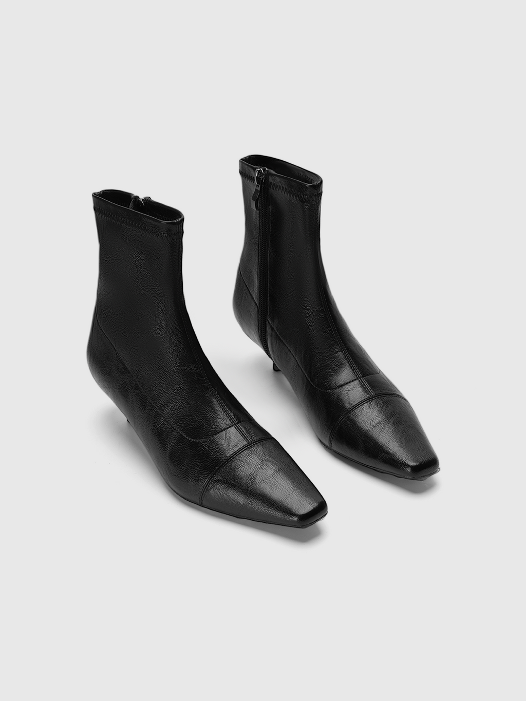 Cihi Vintage Square-Toe Kitten-Heel