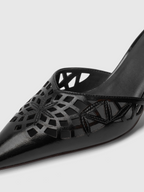 Cihi Architectural Floral Kitten-Heel