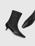 Cihi Oakmoss Side Zip Kitten Heel Boots