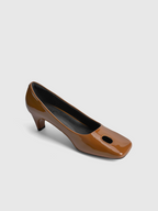 Cihi Elegant Square-Toe Kitten-Heel