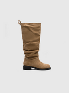Cihi Fjaka Ruched Suede Round Toe Boots