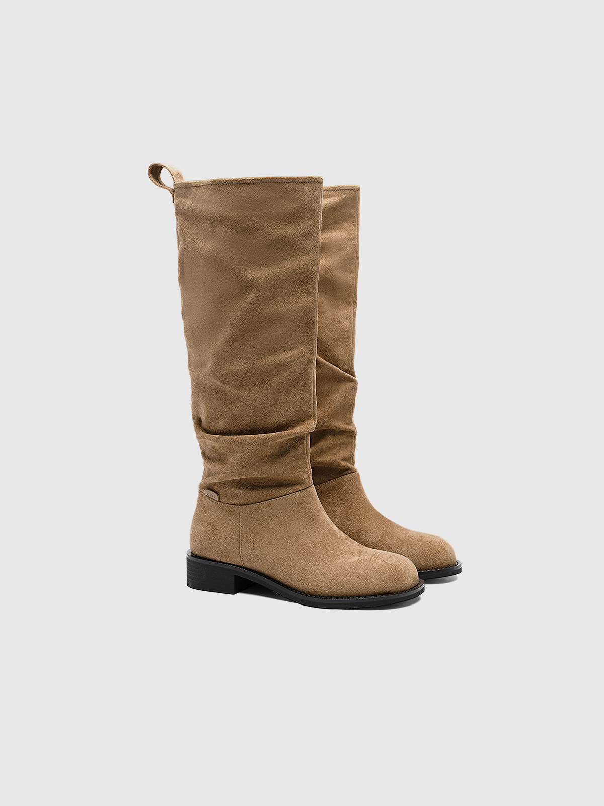 Cihi Fjaka Ruched Suede Round Toe Boots