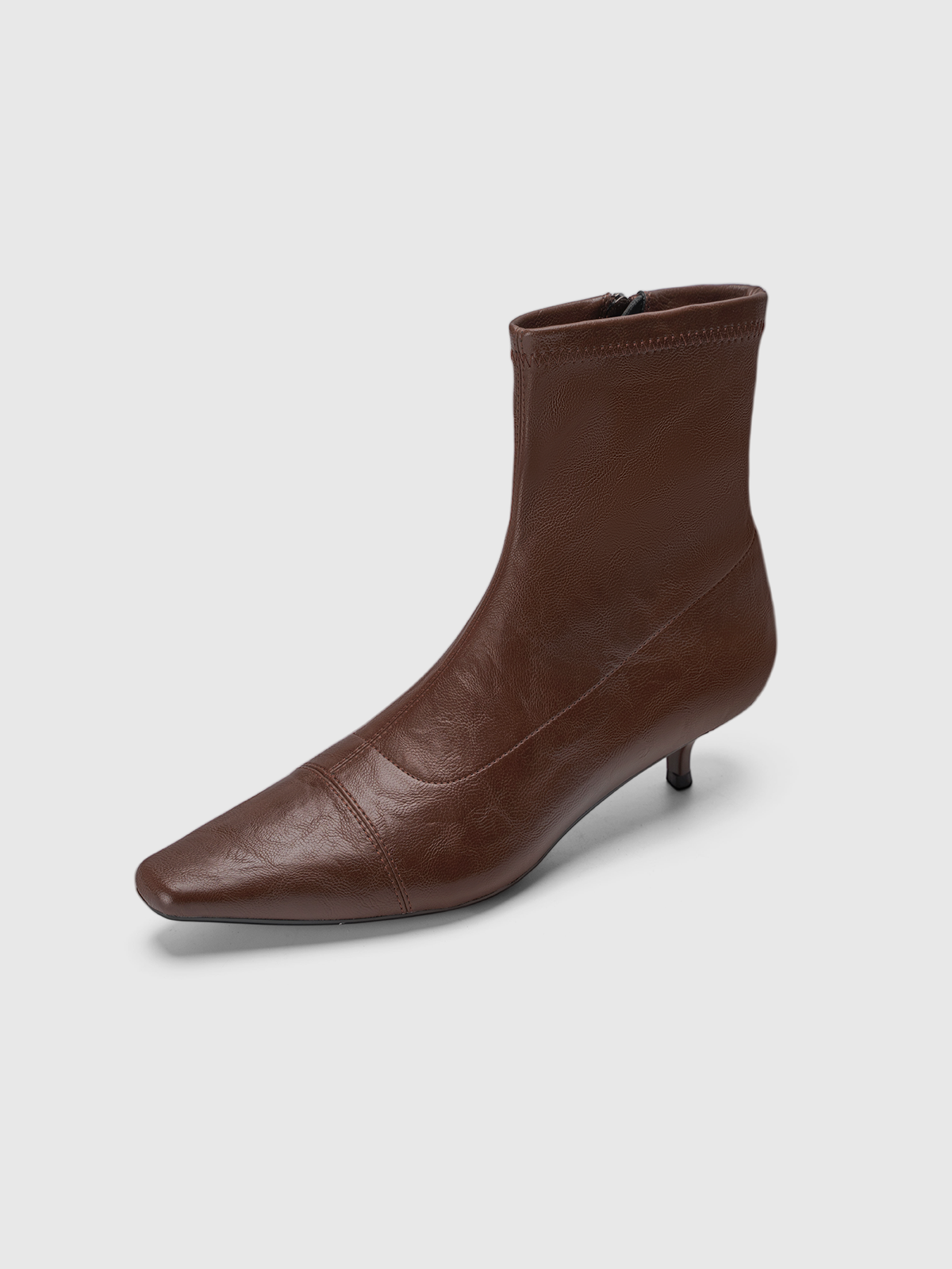 Cihi Vintage Square-Toe Kitten-Heel