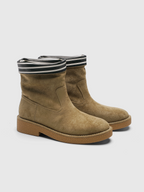Cihi Estrella Suede Stripe Foldable Ankle Boots