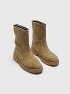 Cihi Estrella Suede Stripe Foldable Ankle Boots