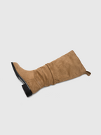 Cihi Fjaka Ruched Suede Round Toe Boots